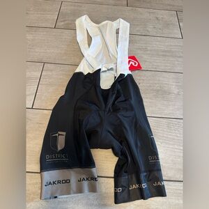 NWT Jakroo Cycling Bib Shorts Mens Sz M Padded District Christian Academy